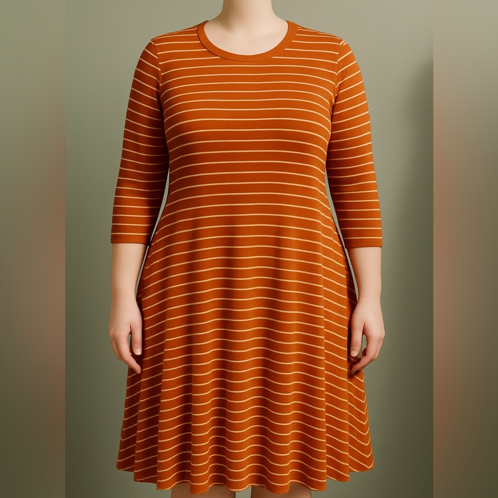 Old Navy Striped Orange Dress